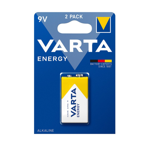 Bateria alkaliczna 9V Varta ENERGY 6F22 (blister = 1 szt.)