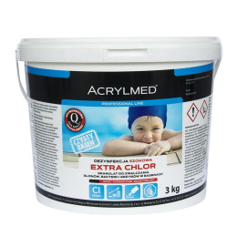Granulat do szybkiej dezynfekcji wody Extra Chlor 3kg ACRYLMED
