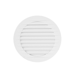 Kratka wentylacyjna okrągła skośna z siatką fi 100 PROEKO biały