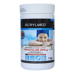Tabletki chlorowe 200g o przedłużonym działaniu Triochlor 1kg ACRYLMED