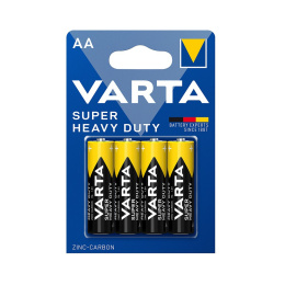 Baterie AA VARTA Super Heavy Duty R06 (blister = 4 szt.)