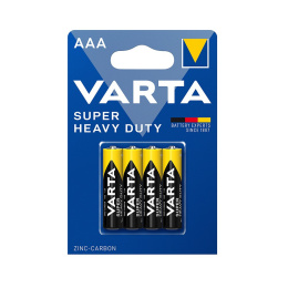 Baterie AAA VARTA Super Heavy Duty R03 (blister = 4 szt.)