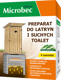 Preparat do latryn i suchych toalet Microbec Ultra 4x30g