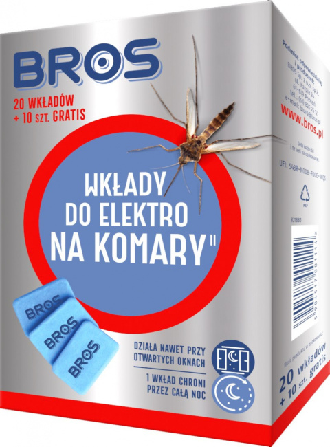 Wkłady do elektro na komary 20szt. BROS