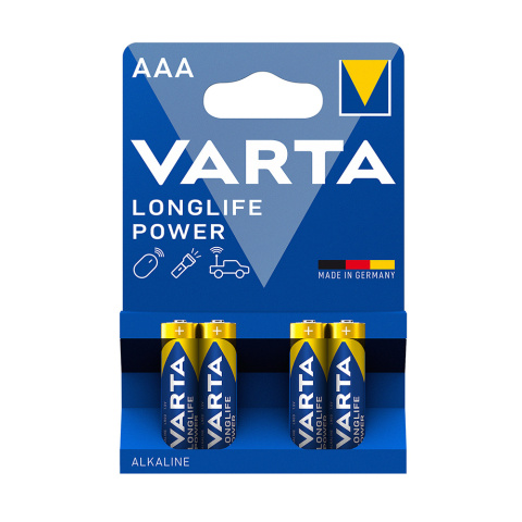 Baterie alkaliczne AAA Varta LONGLIFE Power R03 (blister = 4 szt.)