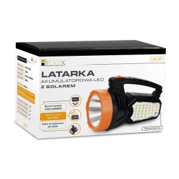 Latarka akumulatorowa LED 1.6W z ładowaniem solarnym i światłem bocznym 2.8W LB0168 LIBOX