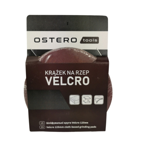 Krążek ścierny na rzep fi 125 g.240 10szt OSTERO