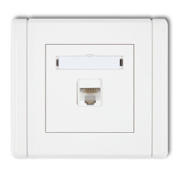 Gniazdo komputerowe pojedyncze białe FLEXI 1xRJ45 kat.5e FGK-1
