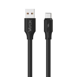 Kabel USB USB typ C czarny 1,0m 120W 3A 1m szybkie ładowanie