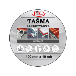 Taśma alubutyl 100x10m antracyt PLX