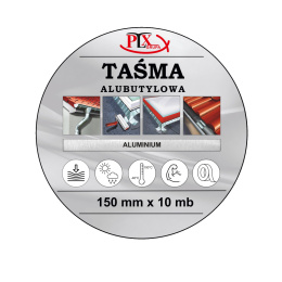 Taśma alubutyl 150x10m aluminium PLX