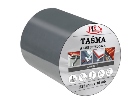 Taśma alubutyl 225x10m antracyt PLX Taśma alubutyl 225x10m antracyt PLX