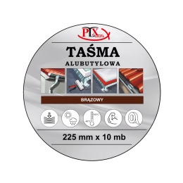 Taśma alubutyl 225x10m brąz PLX