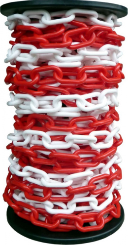 Łańcuch plastikowy 8mm biało-czerwony