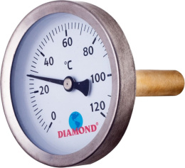 Termometr 0-120C tył gwint 1/2" fi 63mm