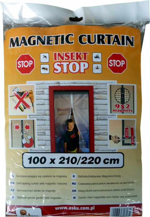 Moskitiera magnetyczna 100x210 czarna